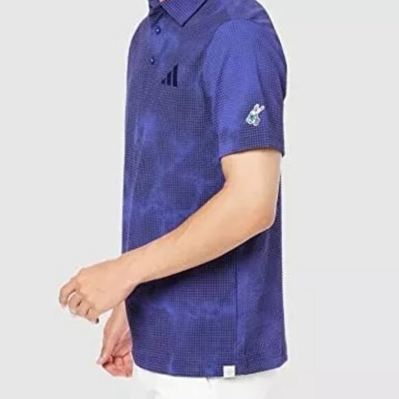 Adidas Other - Adidas Men's Blue Playgreen Spray Die Short Sleeve Golf Casual Polo Shirt Sz XL